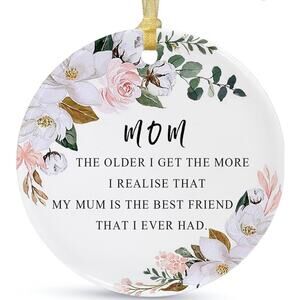 Christmas Souvenirs For Mom Ceramic Christmas Tree Ornaments with Gift Box